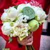 Bó hoa cưới sen trắng cô dâu câm tay đẹp V18