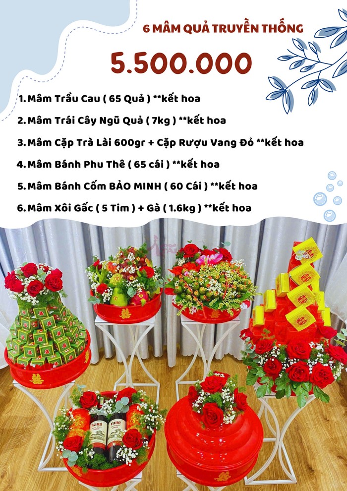 COMBO 6 mâm quả cưới 5500