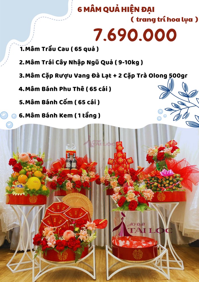 COMBO 6 mâm quả cưới 7690