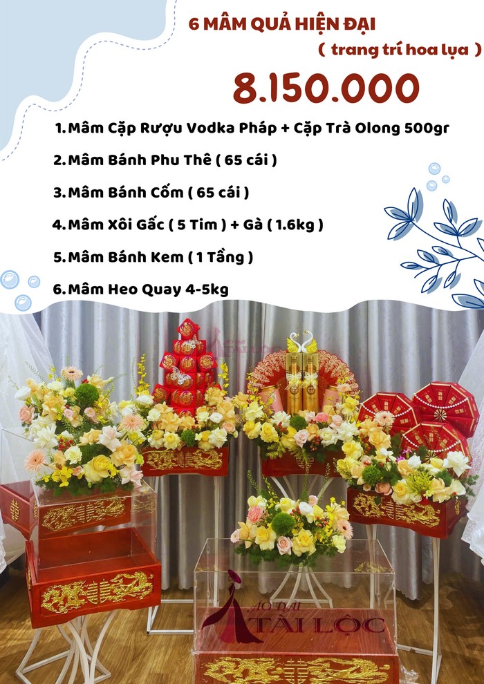 COMBO 6 mâm quả cưới 8150