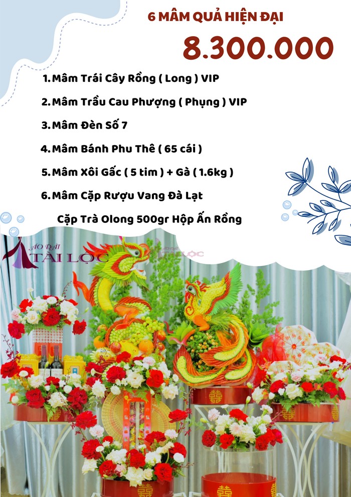 COMBO 6 mâm quả cưới 8300