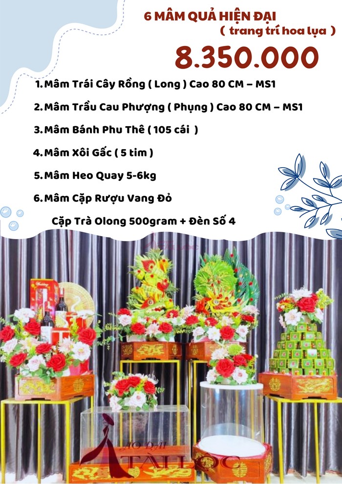 COMBO 6 mâm quả cưới 8350