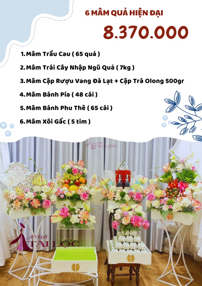 COMBO 6 mâm quả cưới 8370