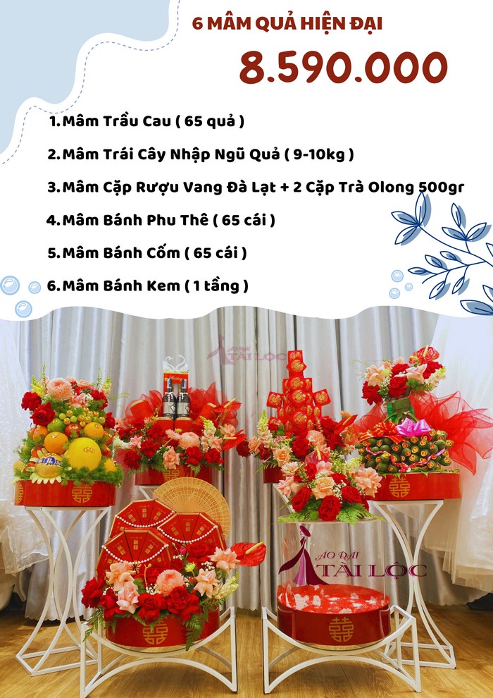 COMBO 6 mâm quả cưới 8590
