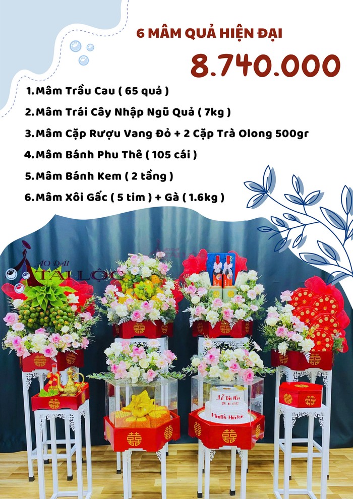 COMBO 6 mâm quả cưới 8740
