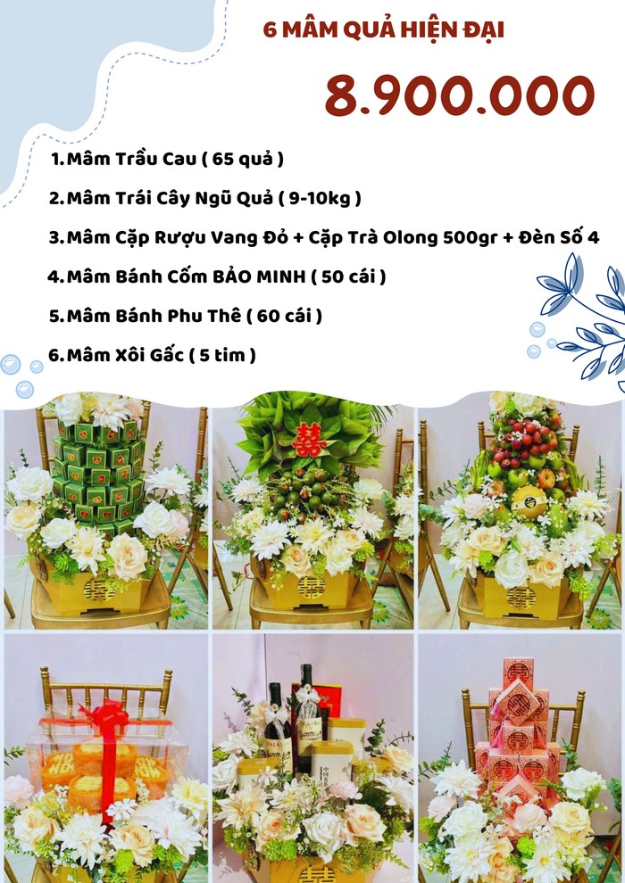 COMBO 6 mâm quả cưới 8900