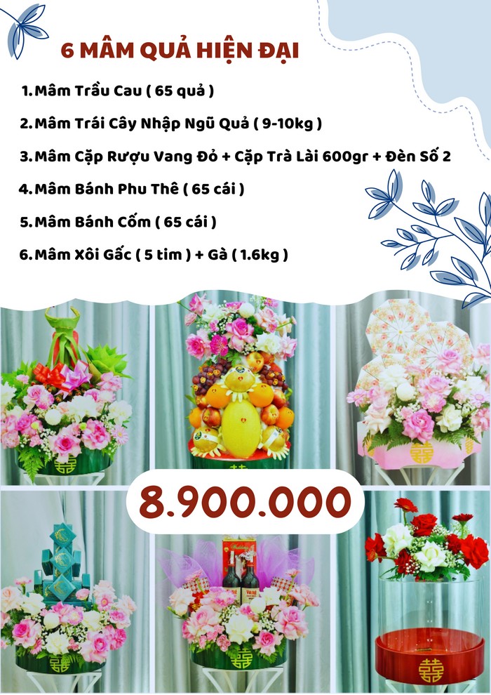 COMBO 6 mâm quả cưới 8900