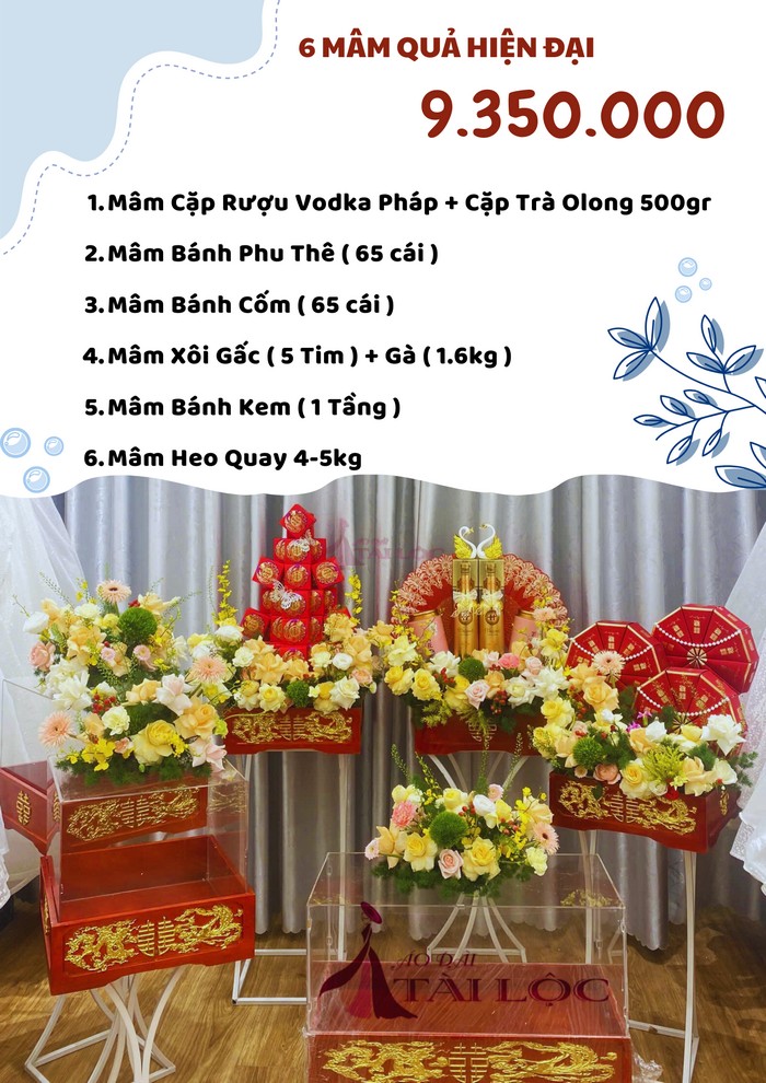 COMBO 6 mâm quả cưới 9350