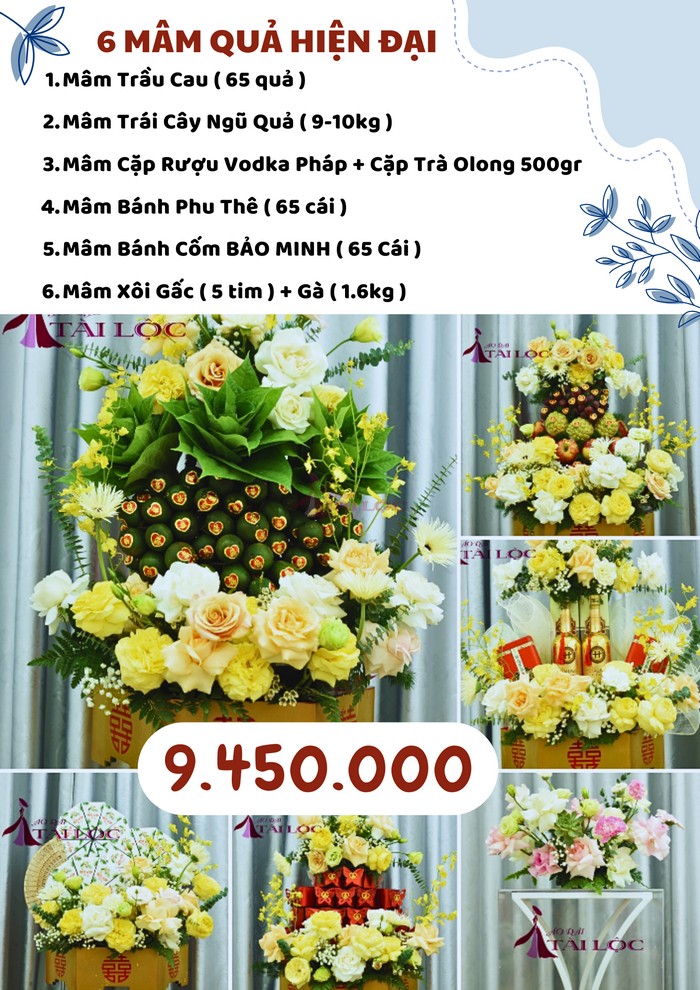 COMBO 6 mâm quả cưới 9450