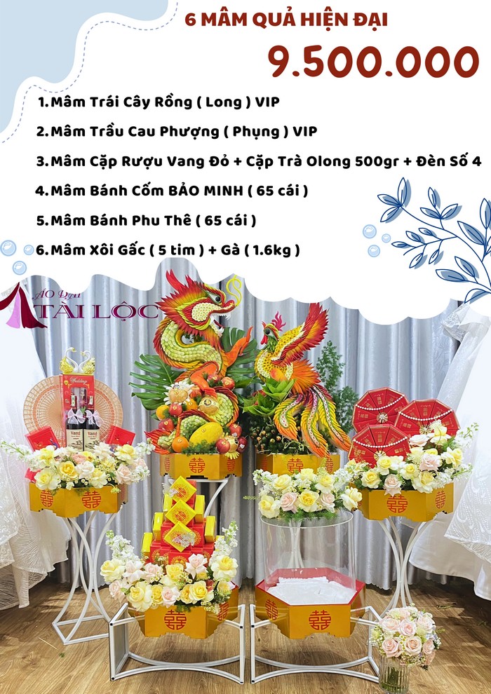 COMBO 6 mâm quả cưới 9500