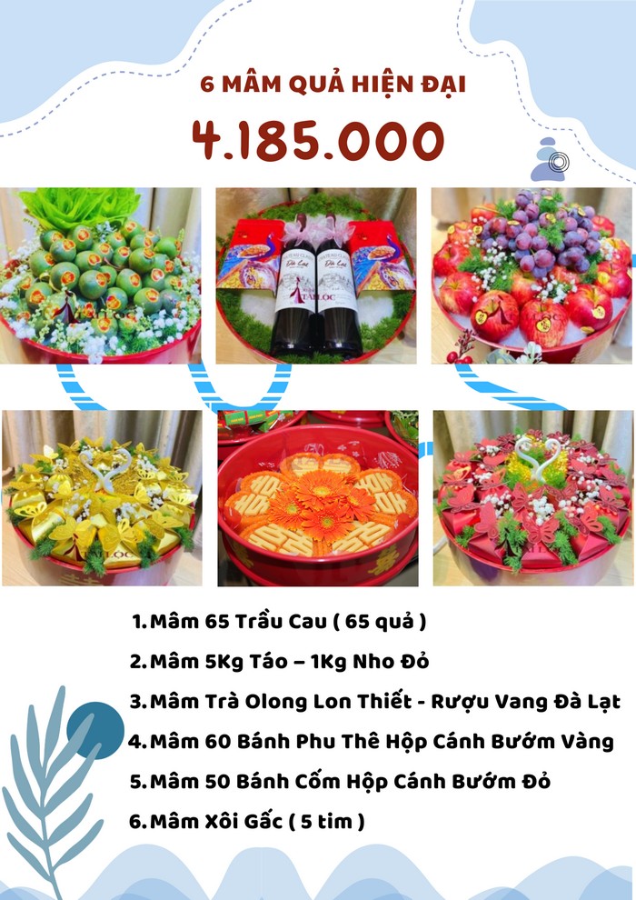 COMBO 6 mâm quả cưới 4185