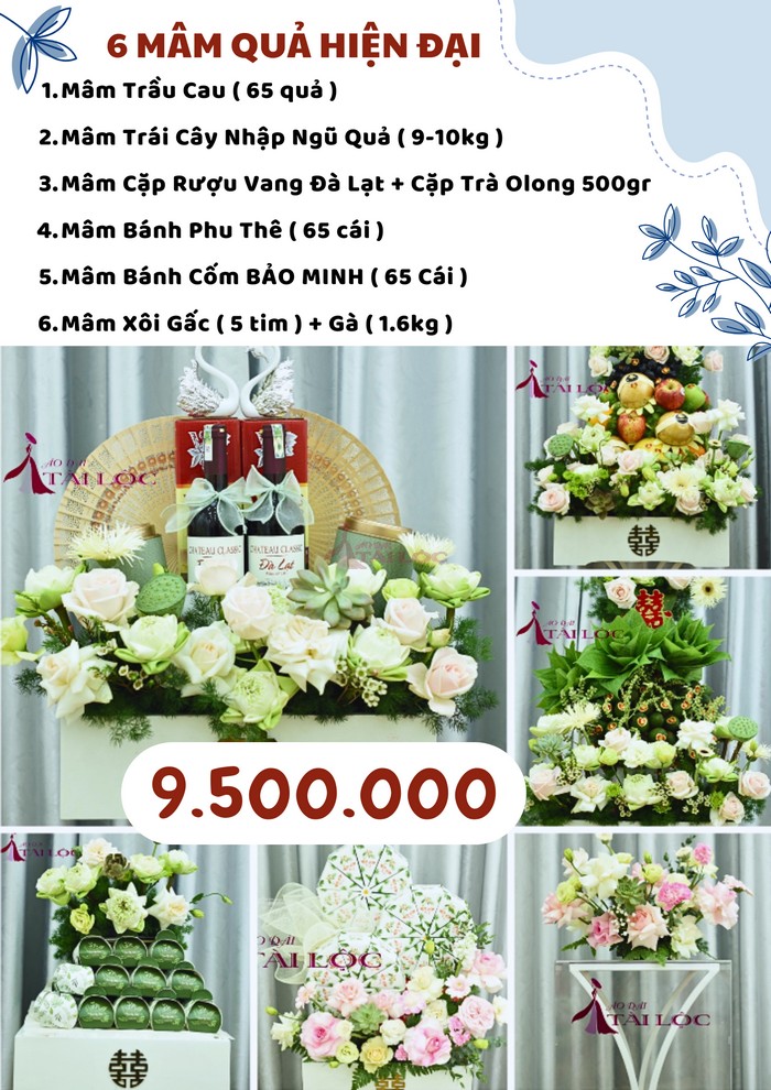 COMBO 6 mâm quả cưới 9500