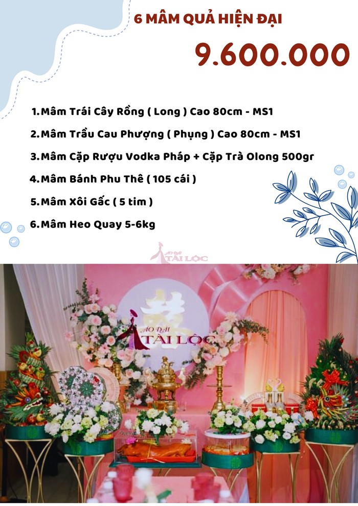 COMBO 6 mâm quả cưới 9600