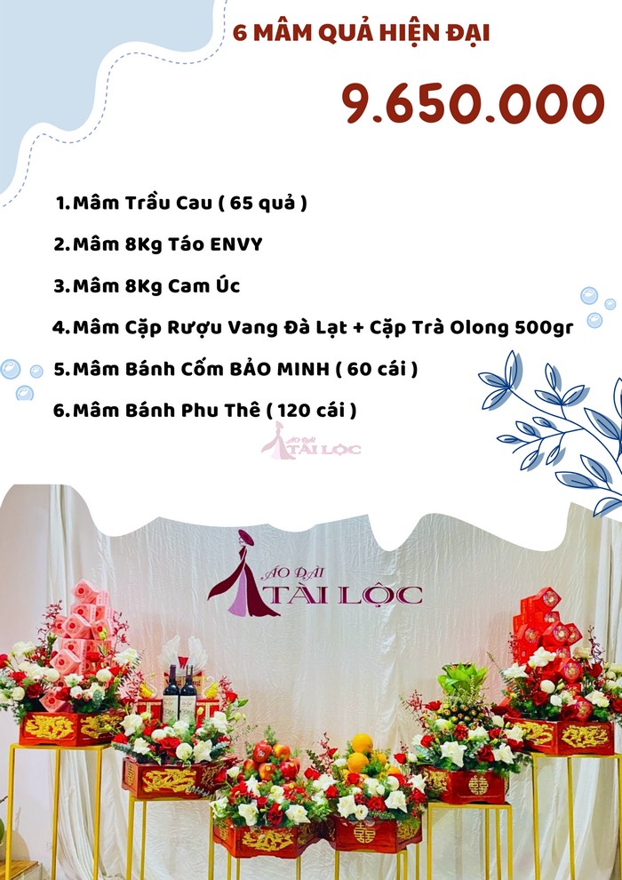 COMBO 6 mâm quả cưới 9650