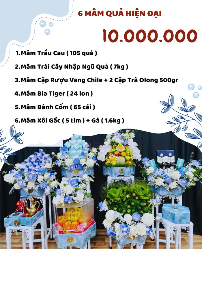 COMBO 6 mâm quả cưới 10000