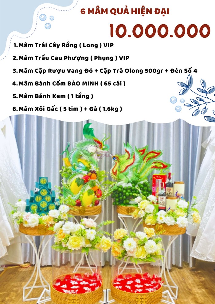 COMBO 6 mâm quả cưới 10000