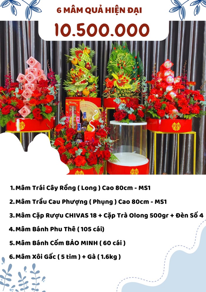 COMBO 6 mâm quả cưới 10500