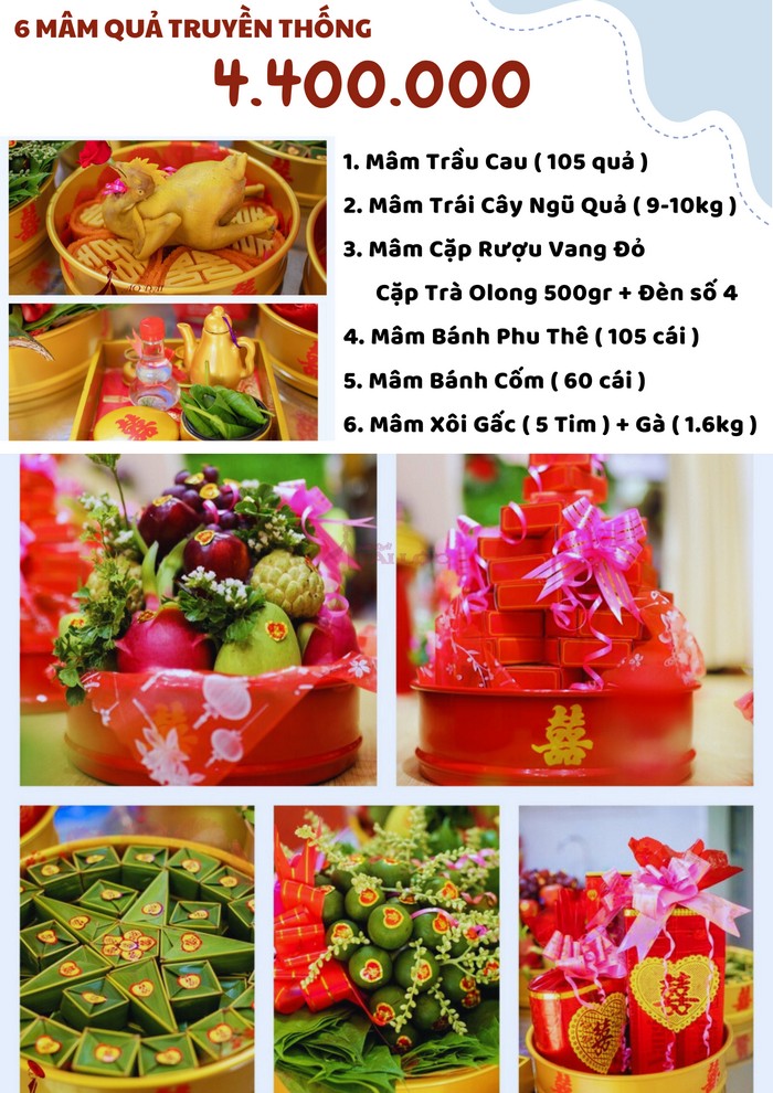 COMBO 6 mâm quả cưới 4400