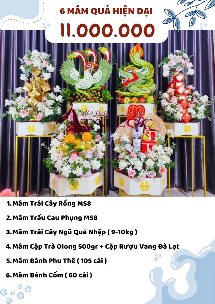 COMBO 6 mâm quả cưới 11000