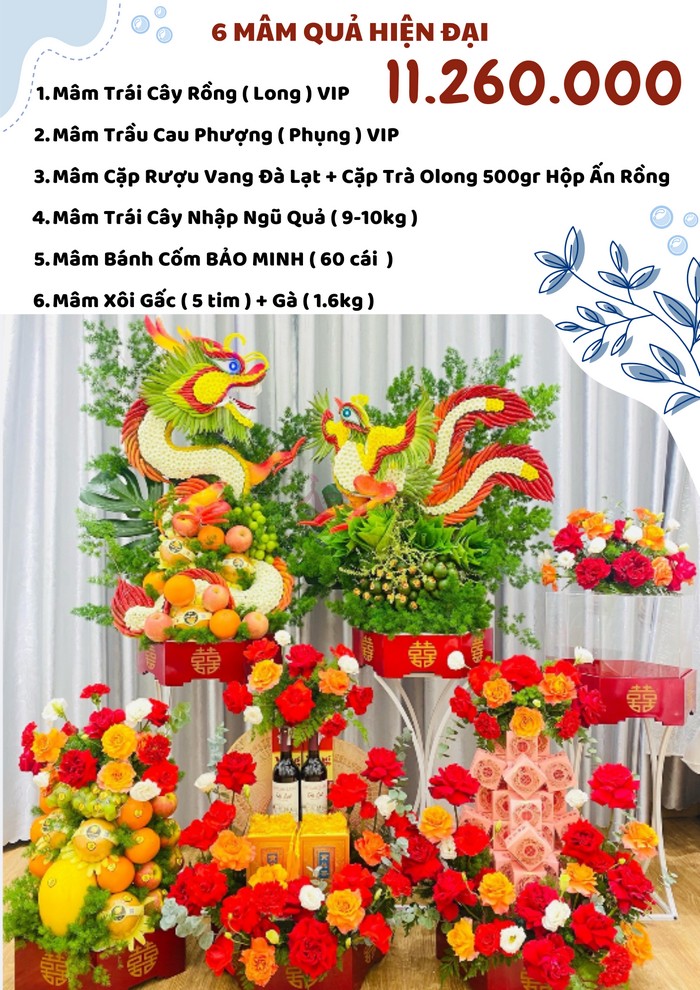COMBO 6 mâm quả cưới 11260