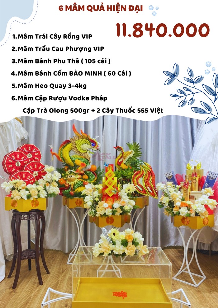 COMBO 6 mâm quả cưới 11840