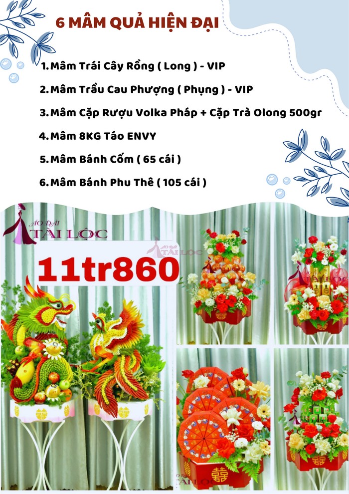 COMBO 6 mâm quả cưới 11860