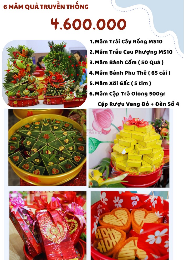 COMBO 6 mâm quả cưới 4600