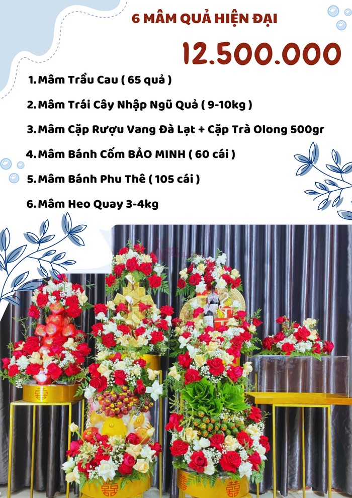 COMBO 6 mâm quả cưới 12500
