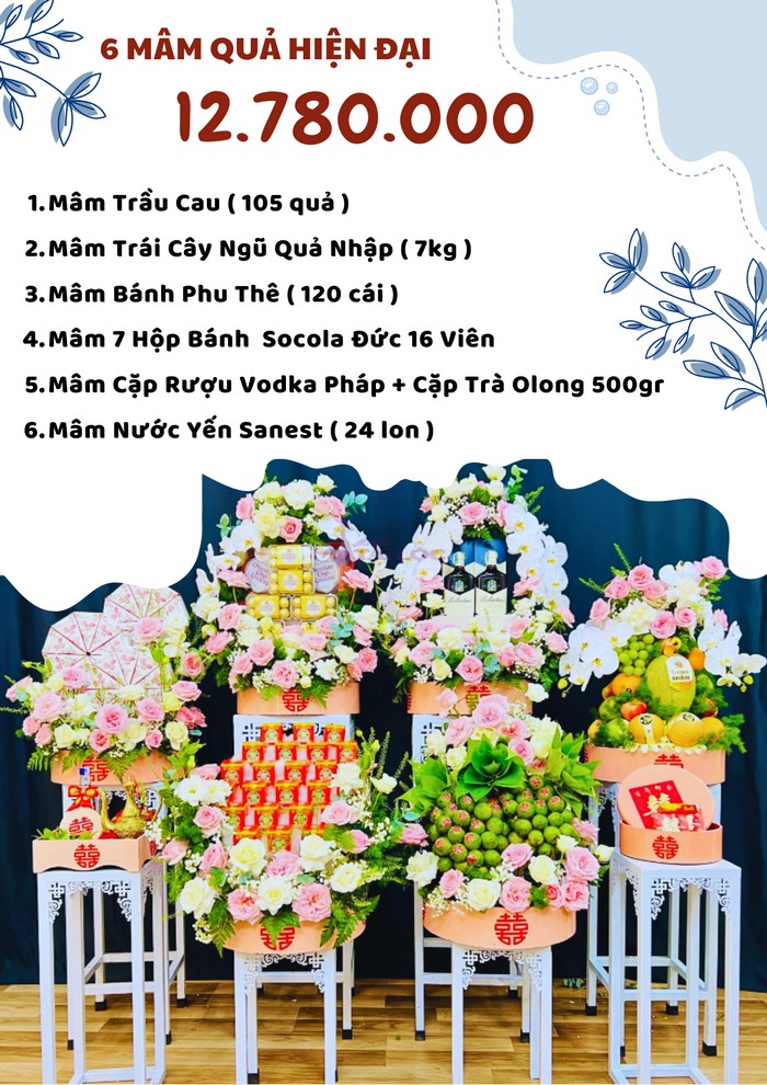 COMBO 6 mâm quả cưới 12780