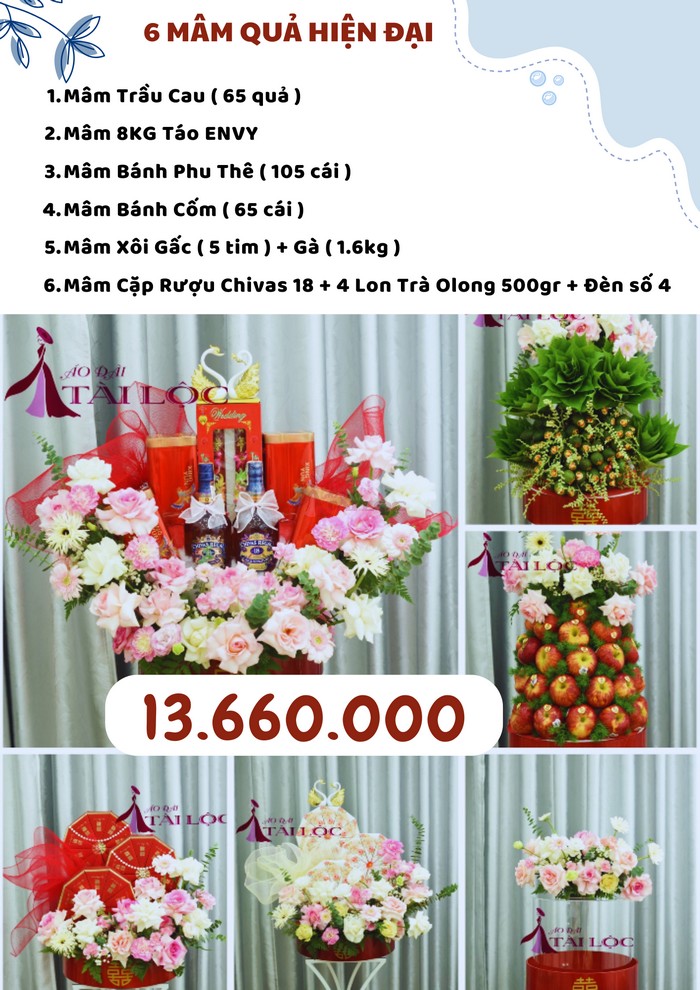COMBO 6 mâm quả cưới 13660