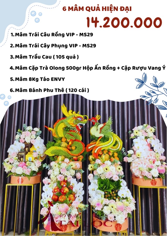 COMBO 6 mâm quả cưới 14200