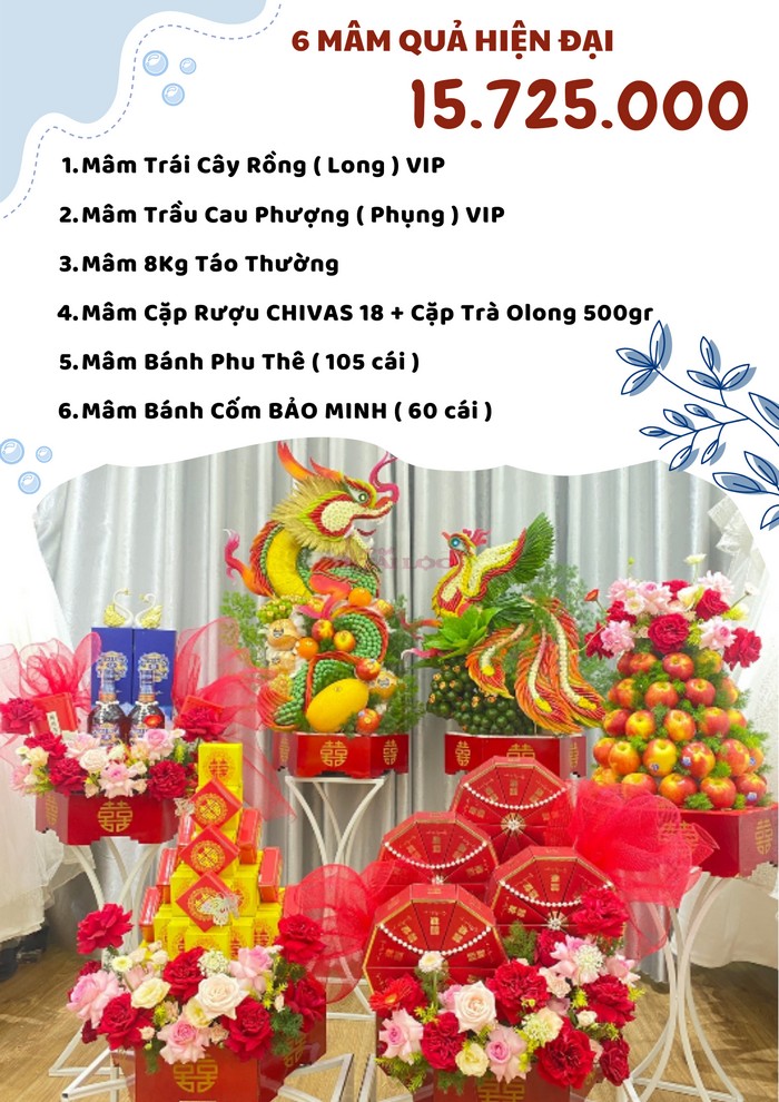 COMBO 6 mâm quả cưới 15725