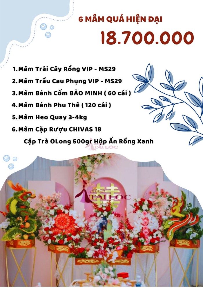 COMBO 6 mâm quả cưới 18700