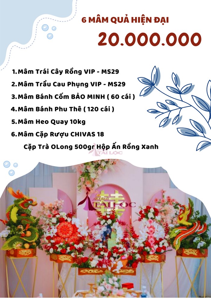 COMBO 6 mâm quả cưới 20000