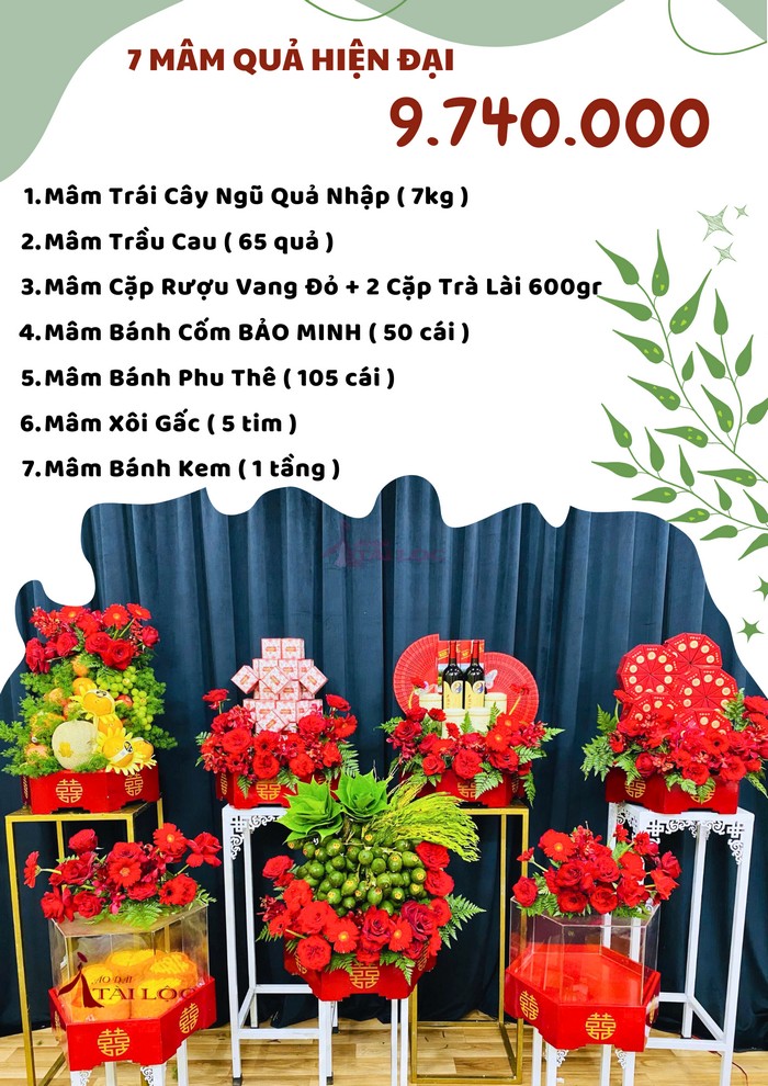 COMBO 7 mâm quả cưới 9740