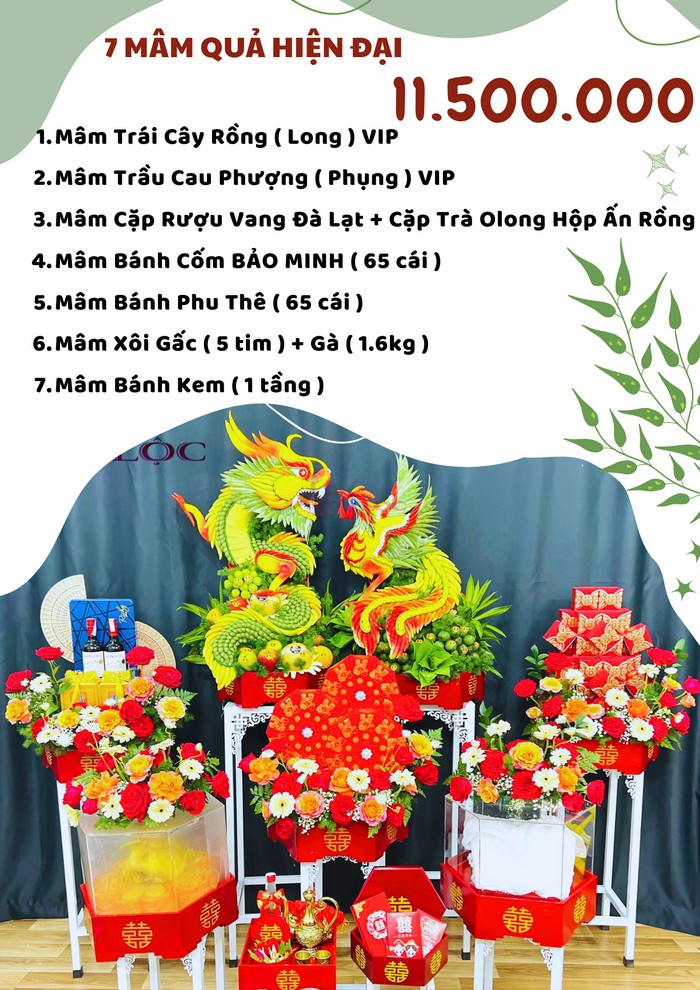 COMBO 7 mâm quả cưới 11500