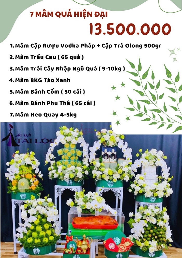 COMBO 7 mâm quả cưới 13500
