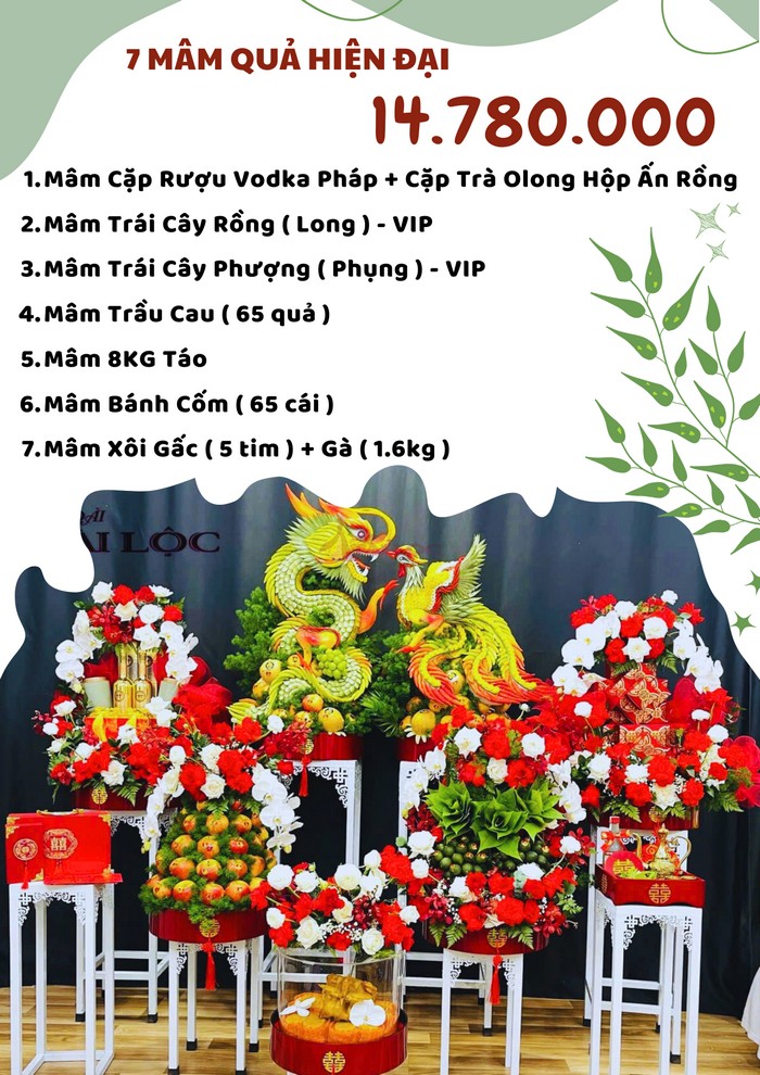COMBO 7 mâm quả cưới 14780