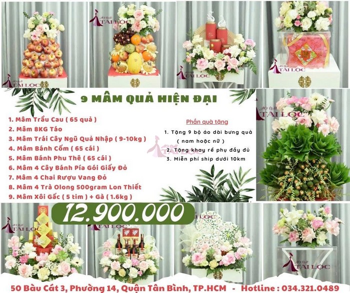 COMBO 9 mâm quả cưới 12900