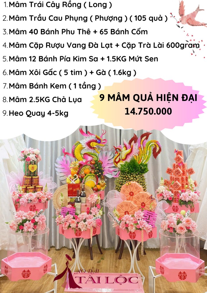 COMBO 9 mâm quả cưới 14750