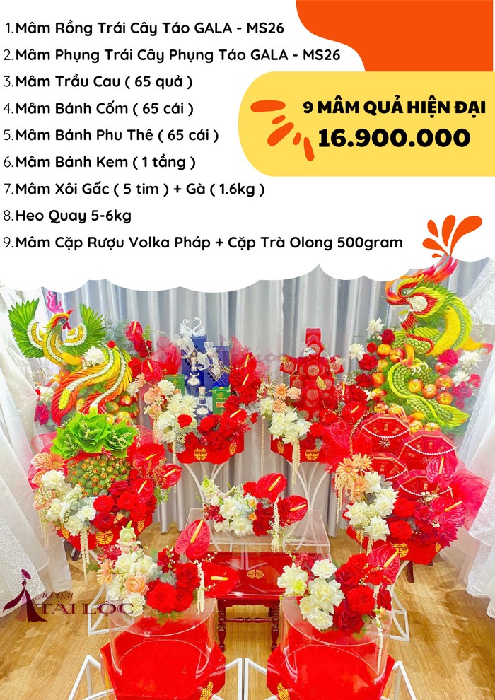COMBO 9 mâm quả cưới 16900