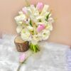 Hoa cưới cầm tay tulip tone nhẹ nhàng sang trọng V58