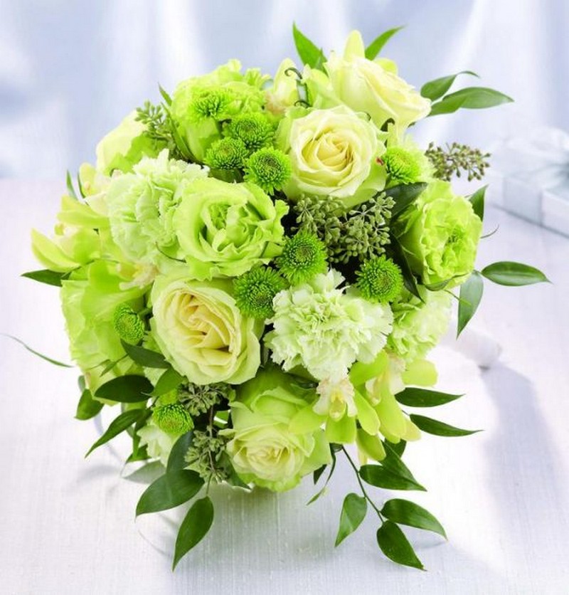 Hoa cưới cát tường xanh