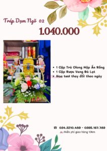 Báo giá tráp dạm ngõ 1.040.000 vnđ