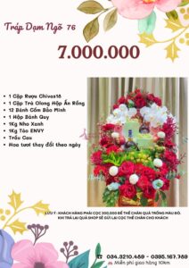 Báo giá tráp dạm ngõ 7.000.000 vnđ
