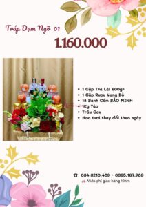Báo giá tráp dạm ngõ 1.160.000 vnđ