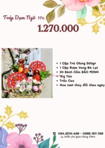 Bảng giá tráp dạm ngõ 1.270.000 vnđ