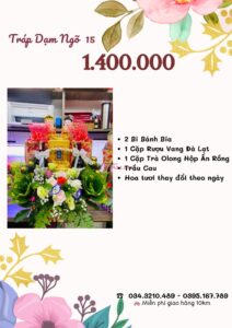 Báo giá tráp dạm ngõ 1.400.000 vnđ