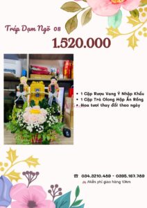 Bảng giá tráp dạm ngõ 1.520.000 vnđ