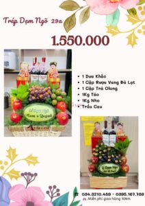 Bảng giá tráp dạm ngõ 1.550.000 vnđ